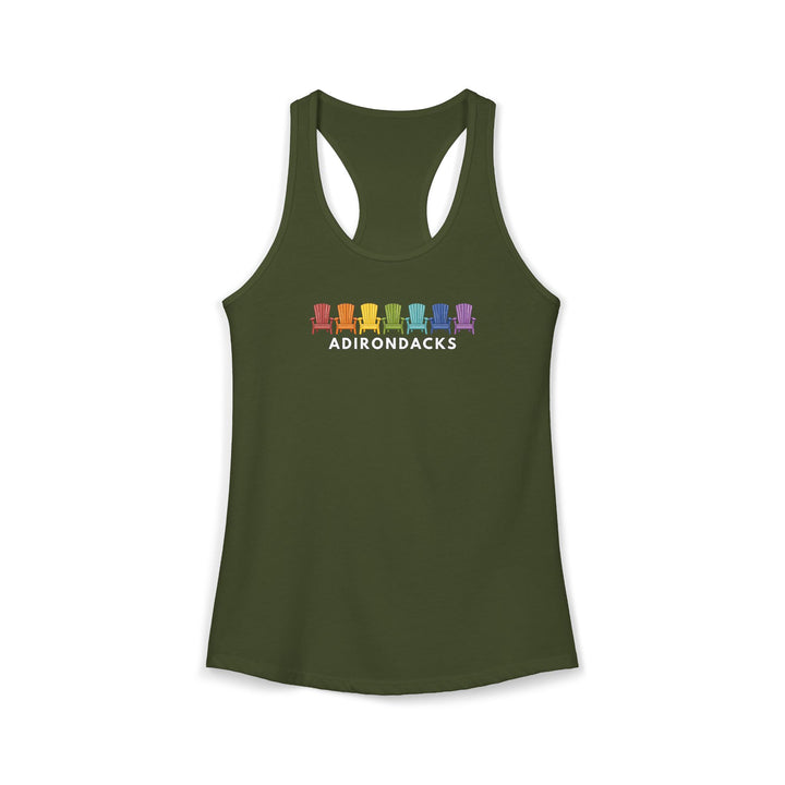 Adirondacks Rainbow Chairs Racerback Tank