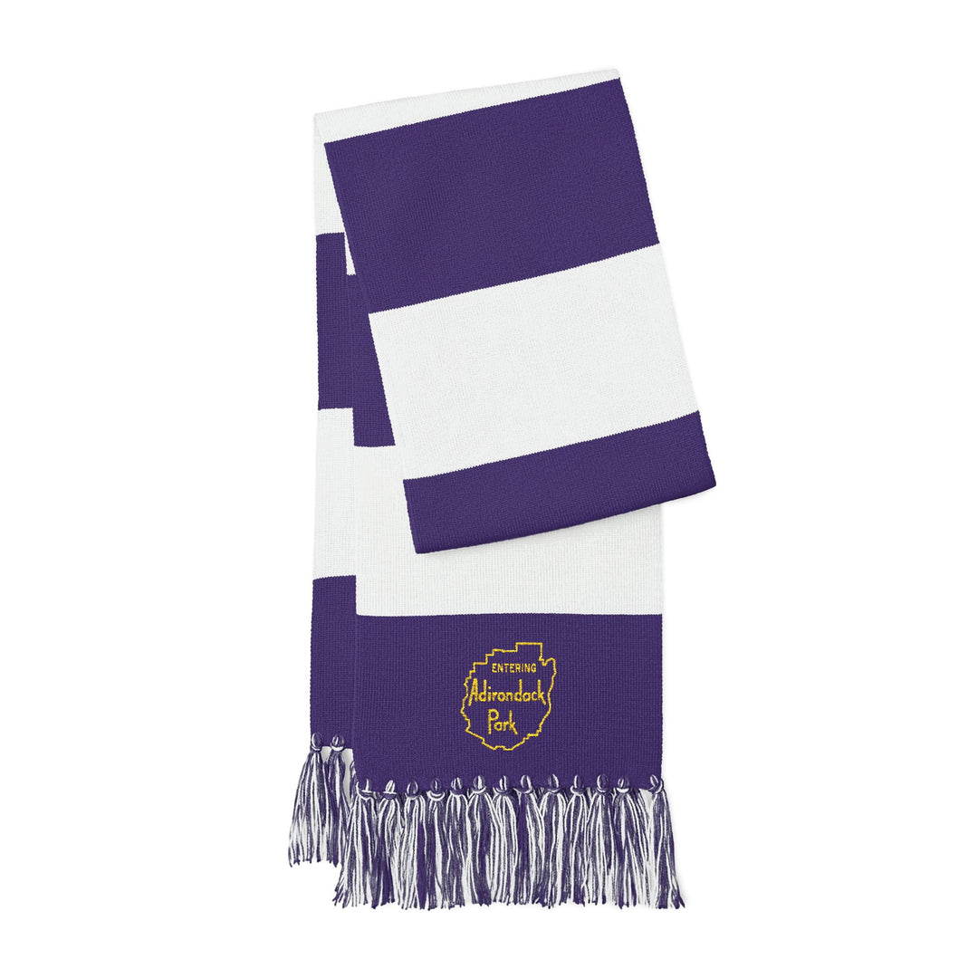 Entering Adirondack Park Embroidered Scarf