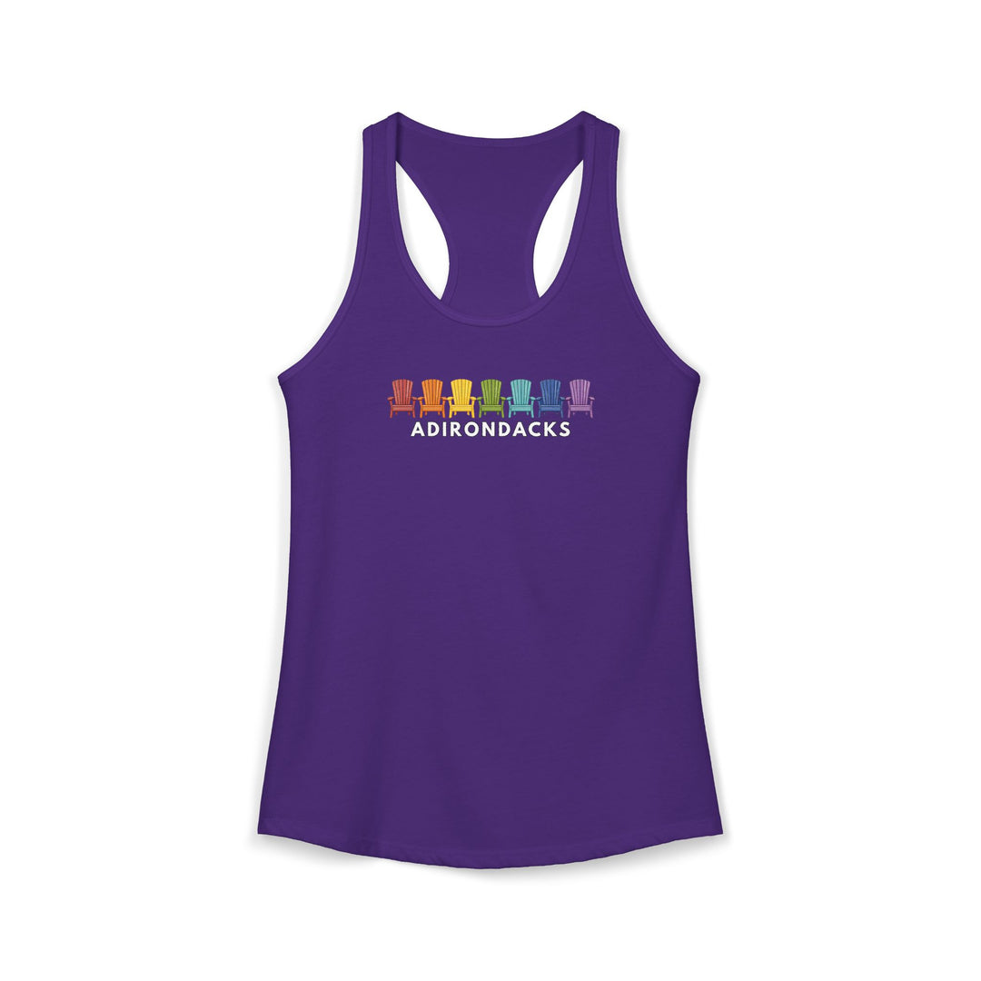 Adirondacks Rainbow Chairs Racerback Tank