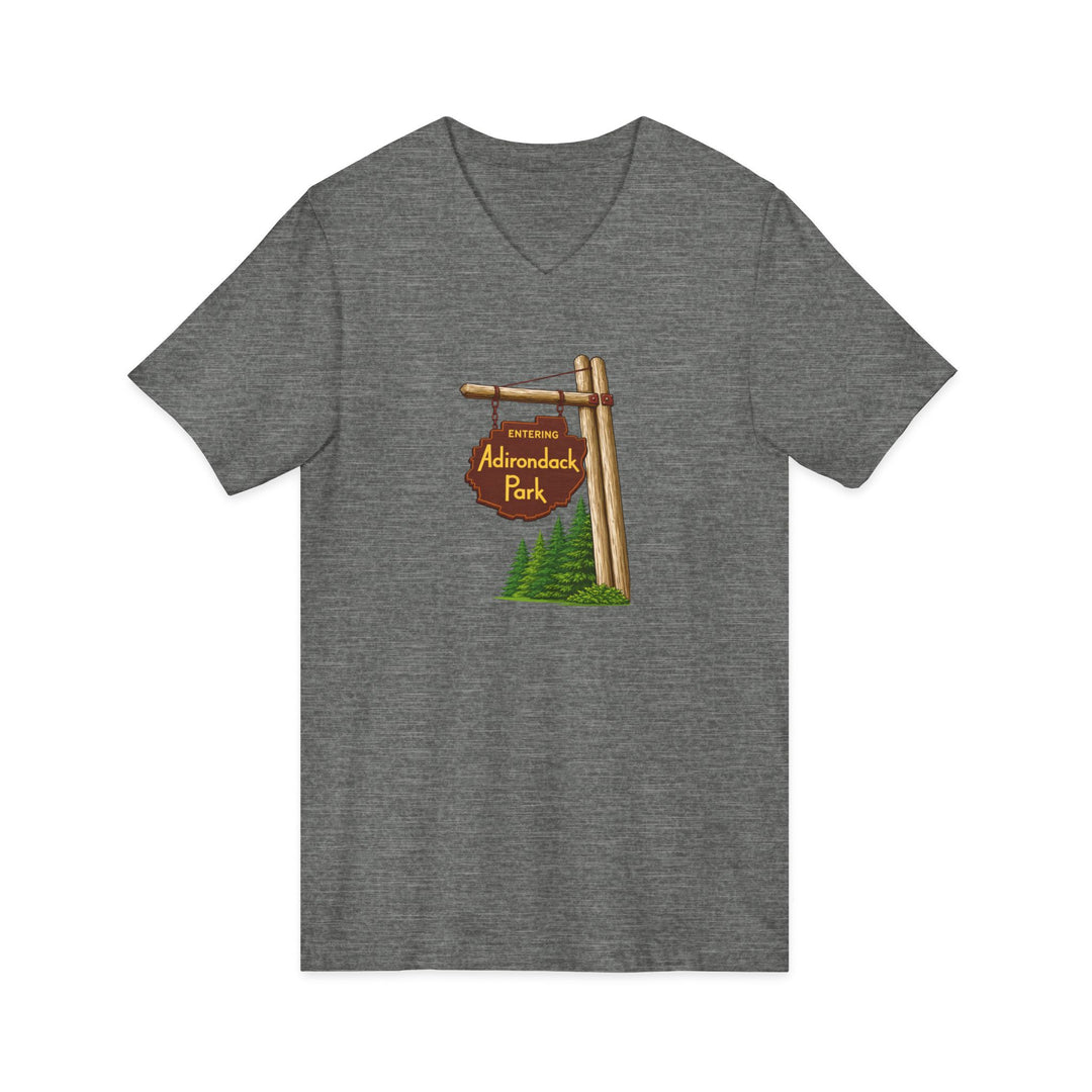 Entering Adirondack Park Sign Unisex V-Neck