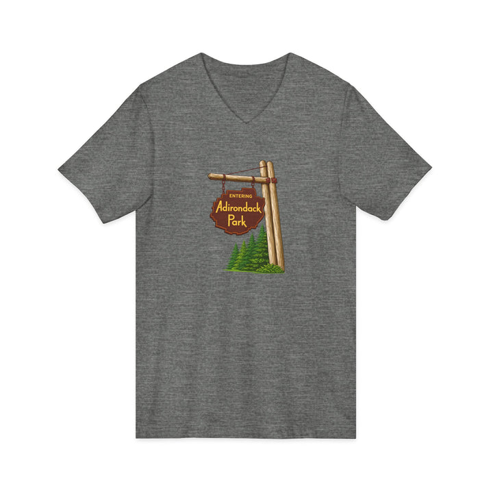 Entering Adirondack Park Sign Unisex V-Neck