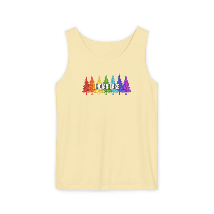 Indian Lake Unisex Tank - Rainbow Trees