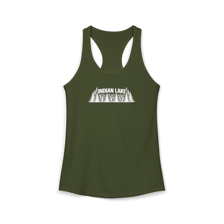 Indian Lake Ladies Racerback - Trees