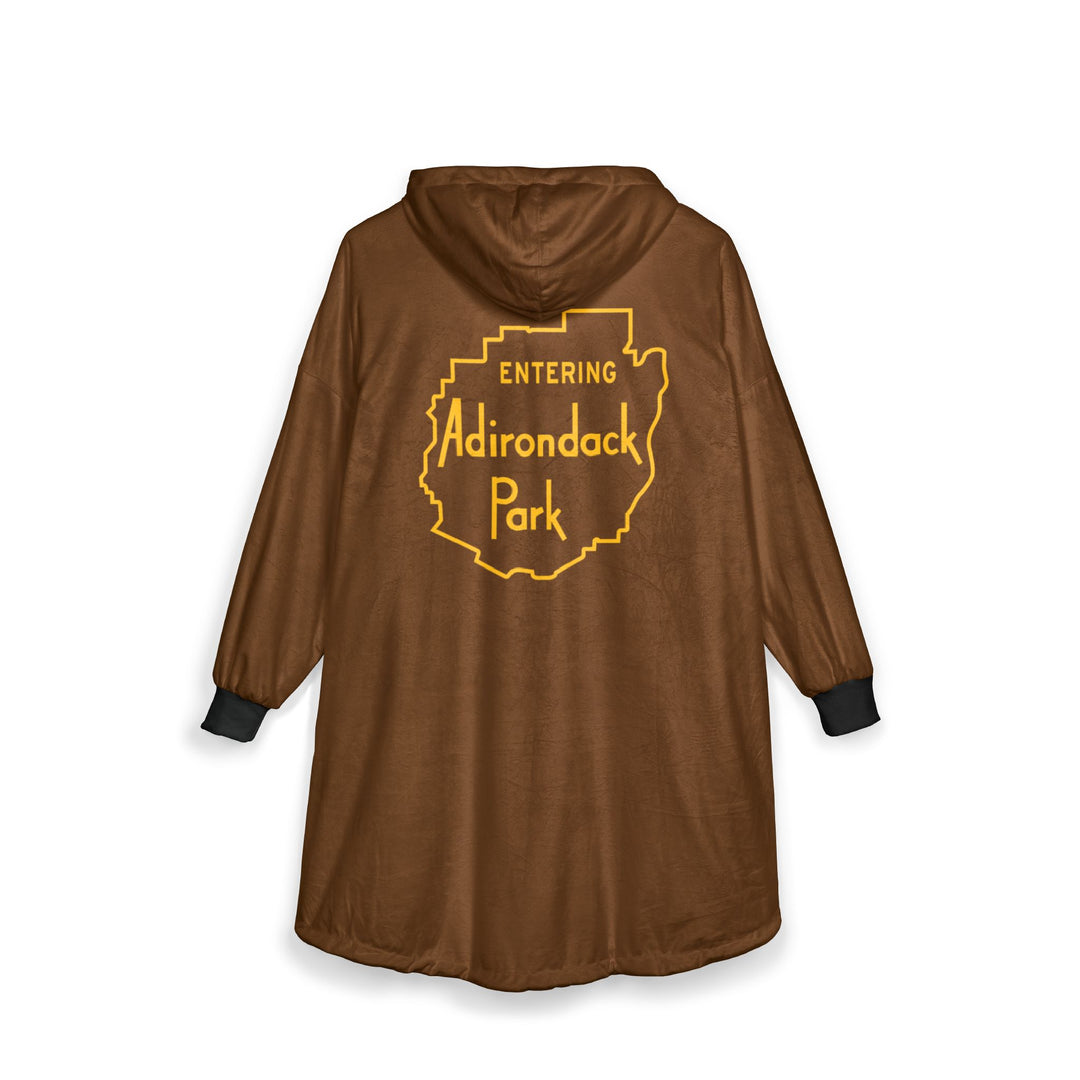 Entering Adirondack Park Hooded Blanket