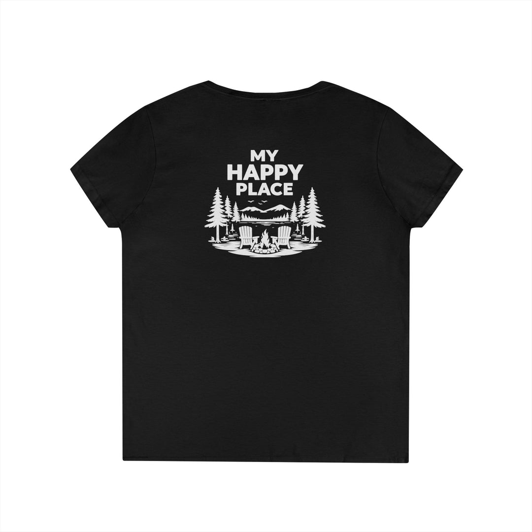 Old Forge My Happy Place Ladies V-Neck T-Shirt