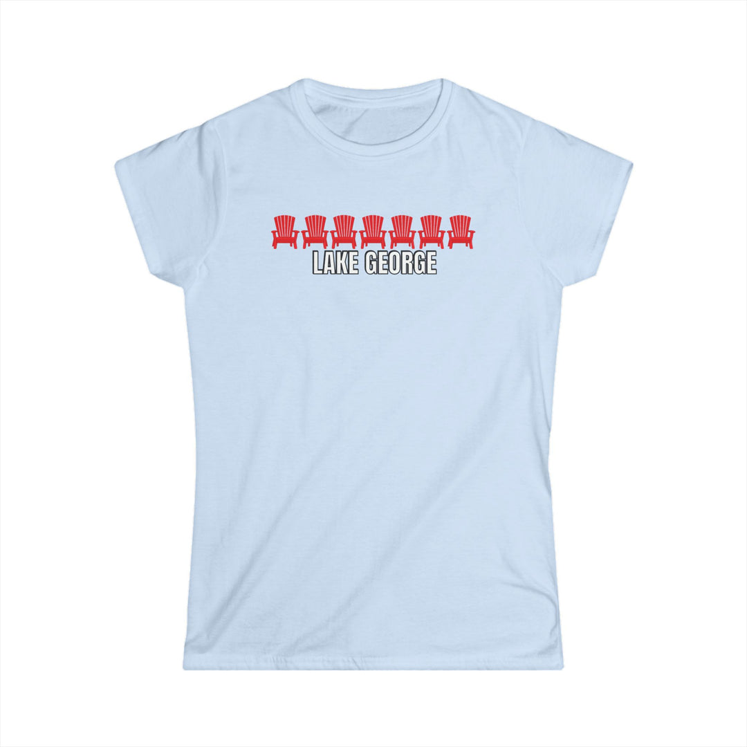 Lake George Red Chairs Ladies T-Shirt