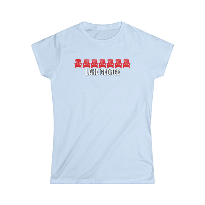 Lake George Red Chairs Ladies T-Shirt