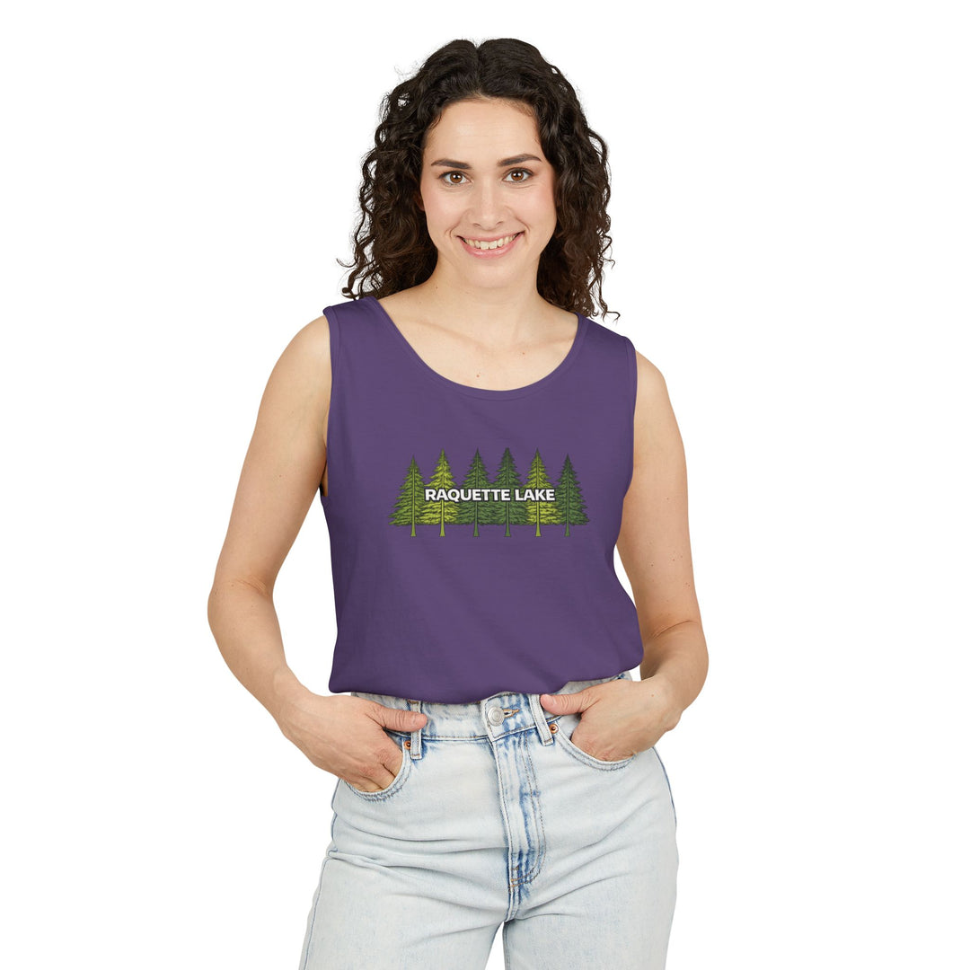 Raquette Lake Unisex Tank - Pine Trees