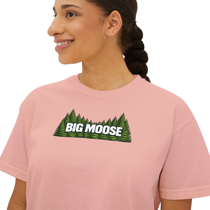 Big Moose Trees Ladies Boxy Tee