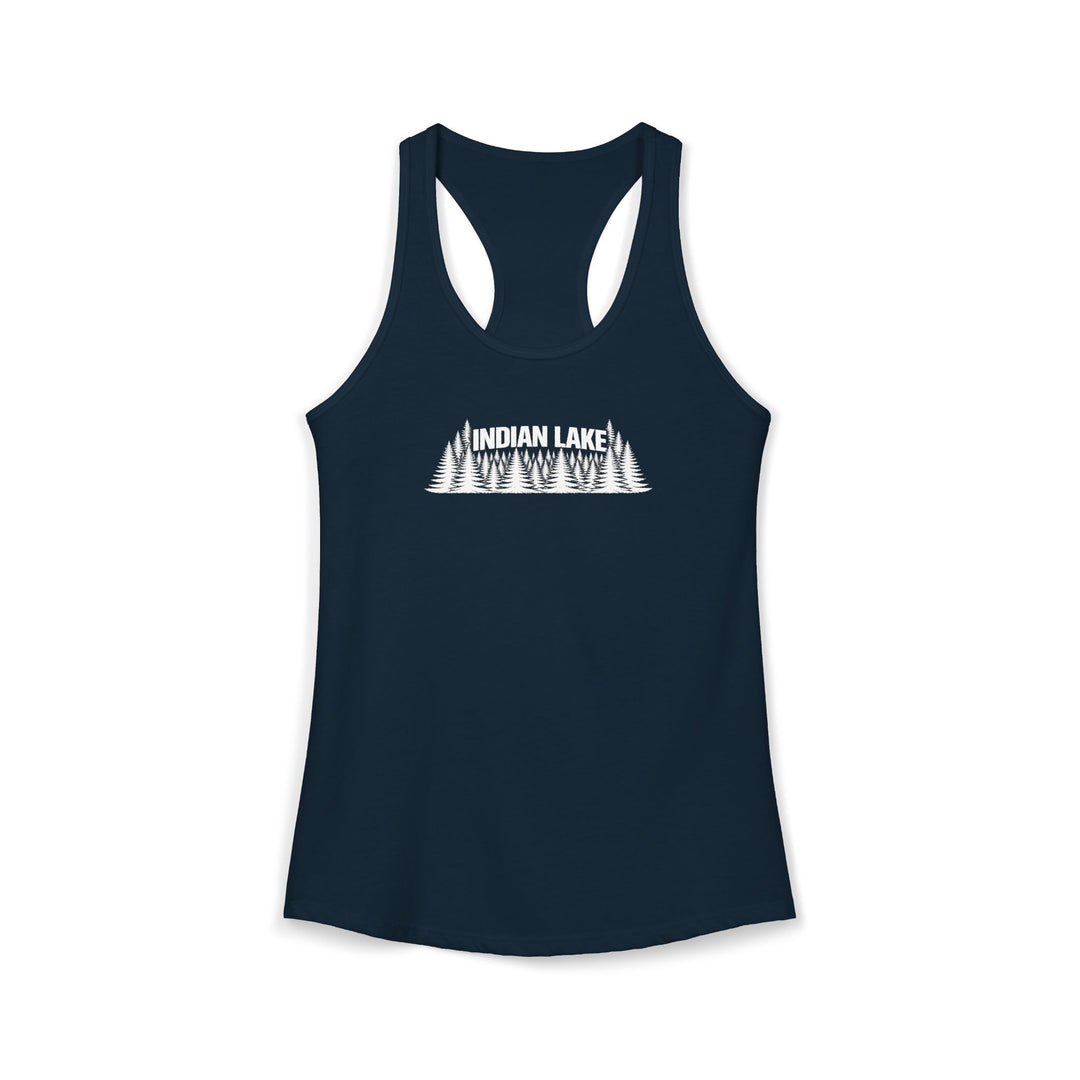 Indian Lake Ladies Racerback - Trees
