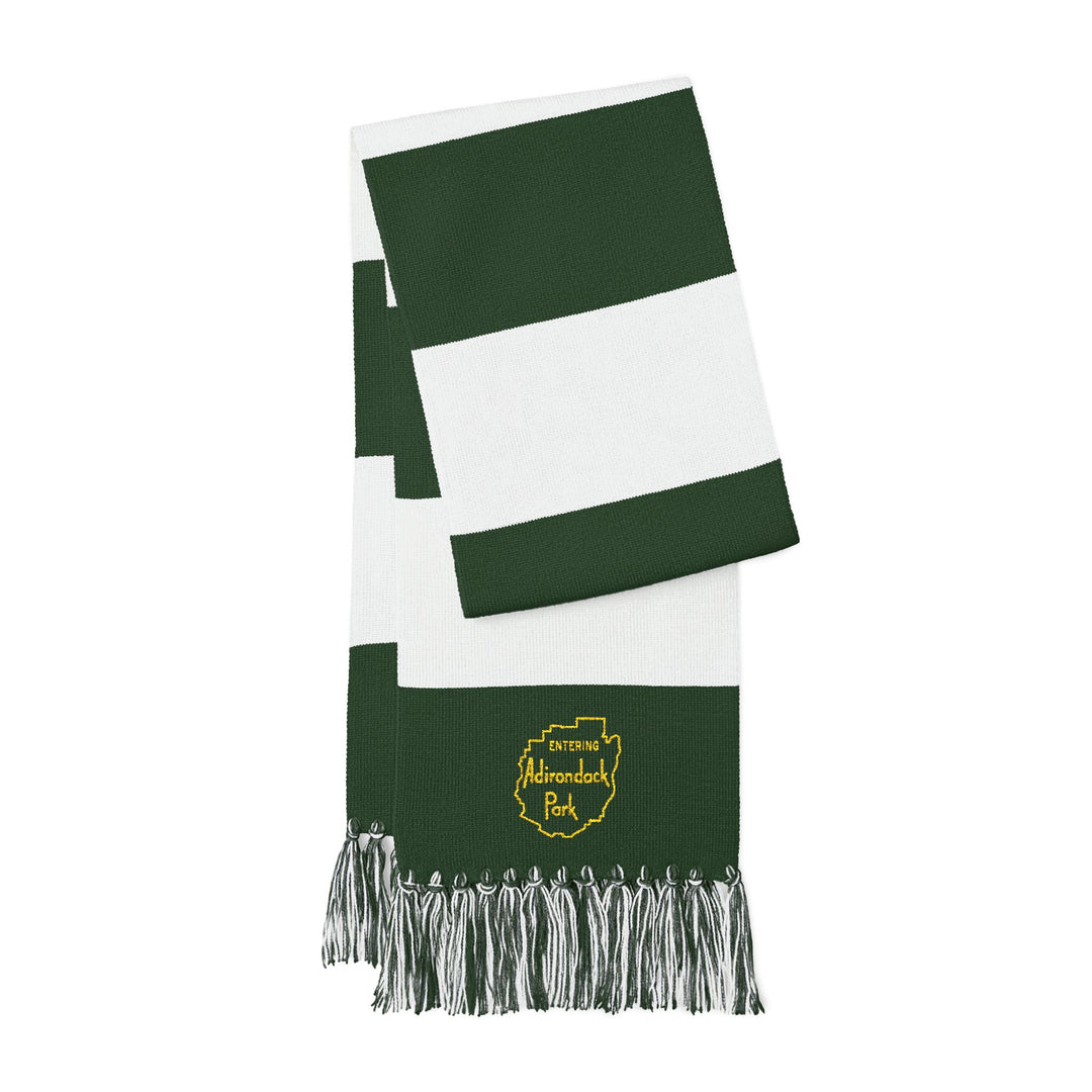 Entering Adirondack Park Embroidered Scarf