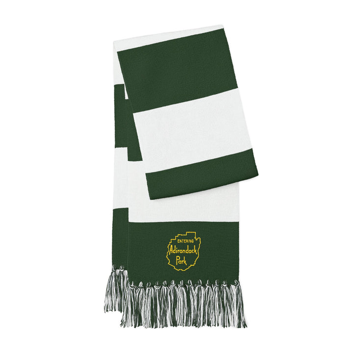 Entering Adirondack Park Embroidered Scarf