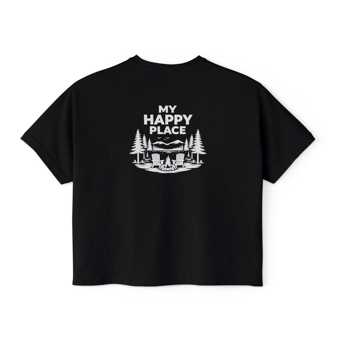 Lake George My Happy Place Ladies Boxy Tee