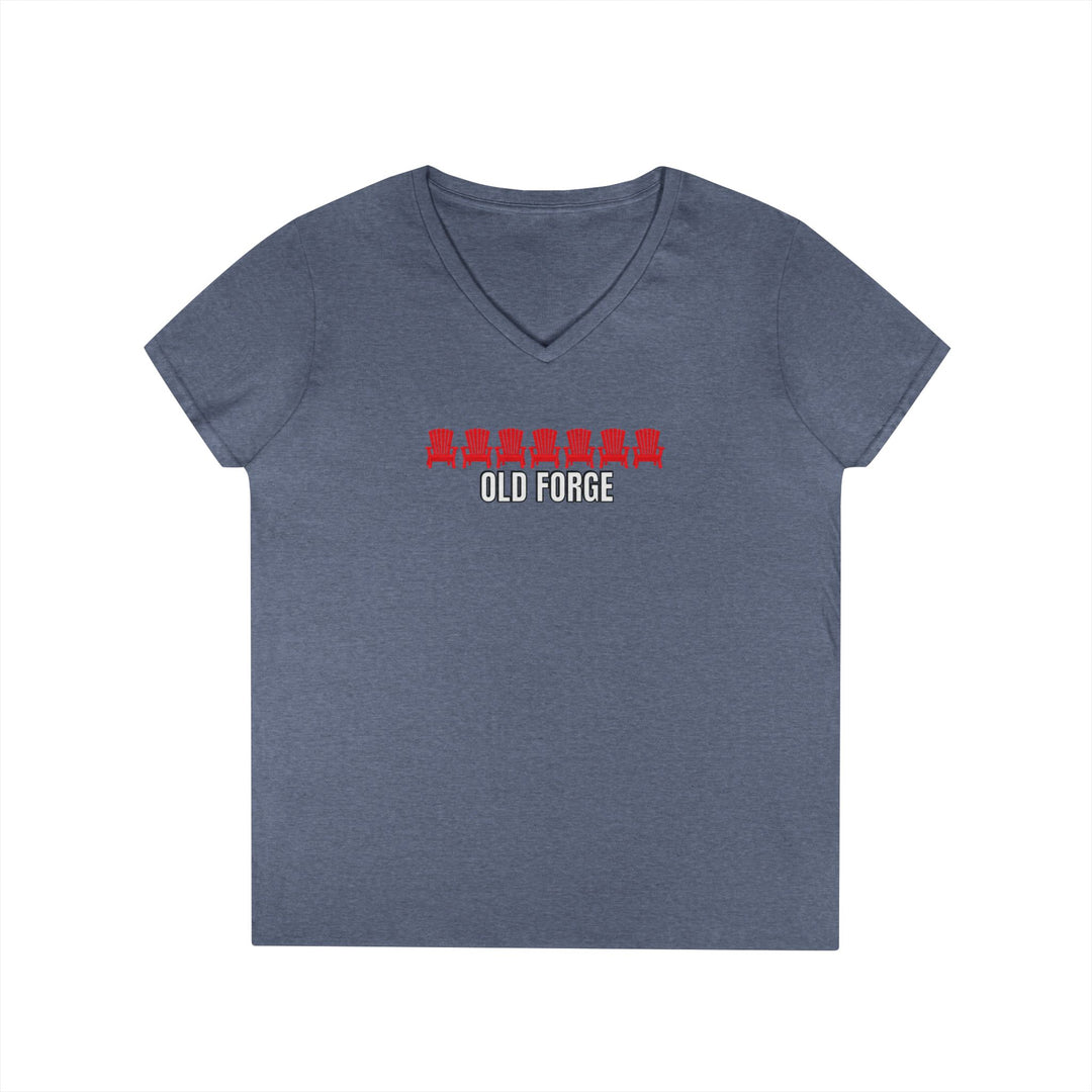 Old Forge ADK Chairs Ladies V-Neck T-Shirt