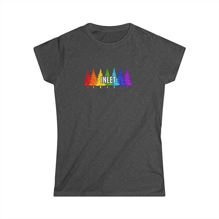 Inlet Ladies Tee -Rainbow Trees
