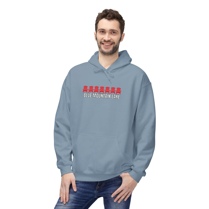 Blue Mountain Lake ADK Chairs Hoodie