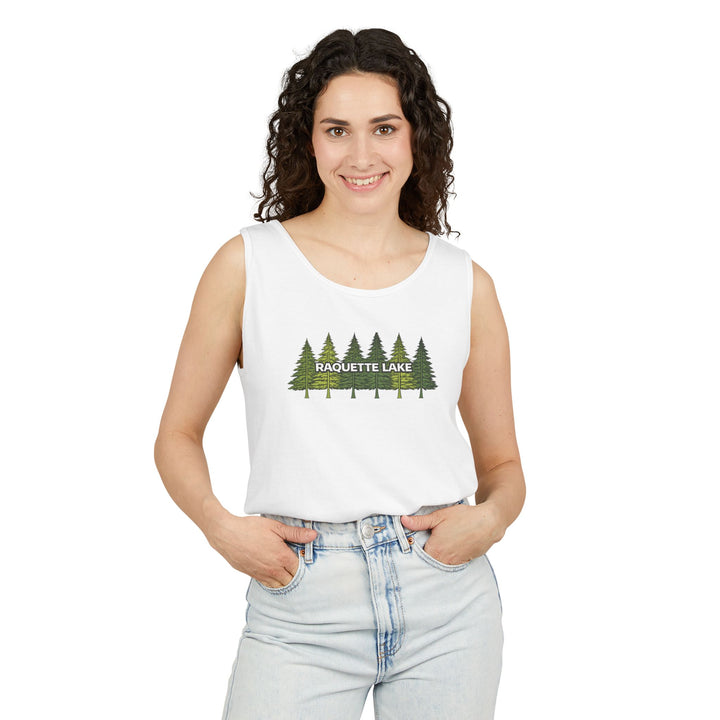 Raquette Lake Unisex Tank - Pine Trees