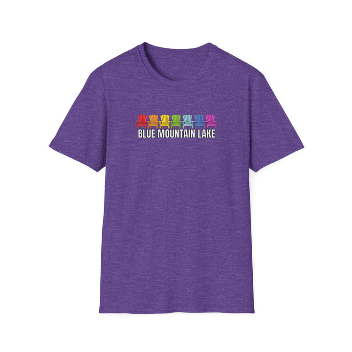 Blue Mountain Lake Rainbow Chairs Unisex T-Shirt