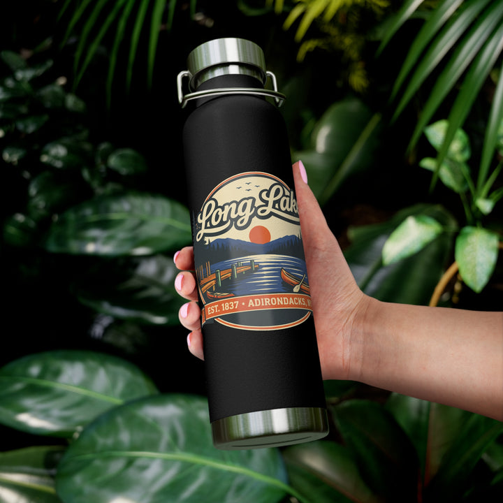 Long Lake Retro Sunset Stainless Water Bottle – 22oz Vacuum Insulated