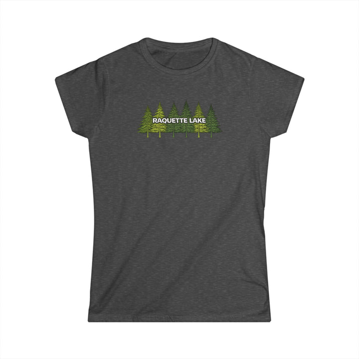 Raquette Lake Ladies Tee - Pine Trees