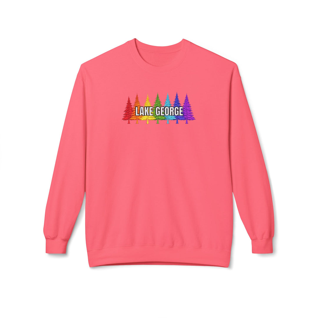 Lake George Sweatshirt - Rainbow Trees