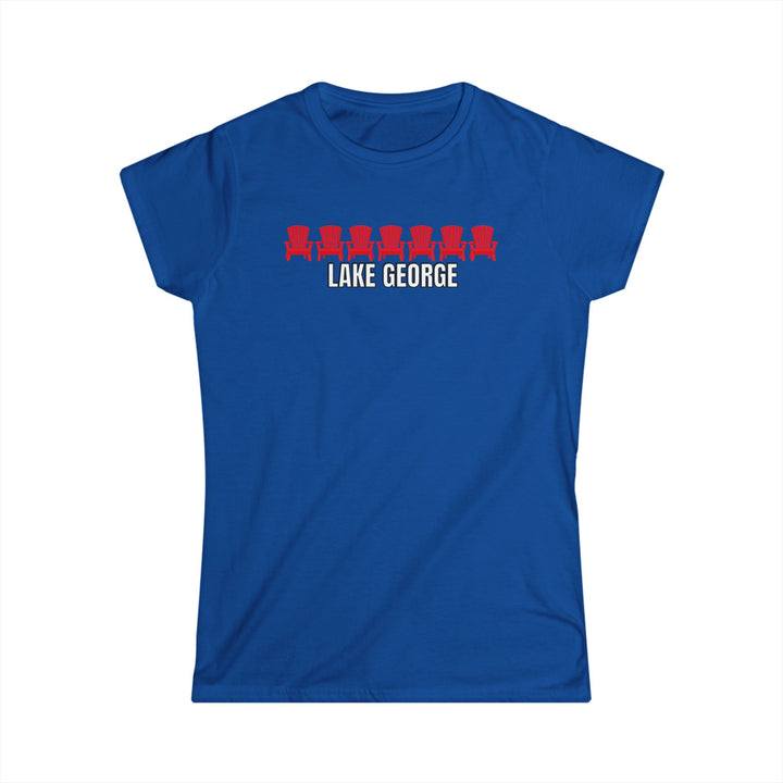 Lake George Red Chairs Ladies T-Shirt