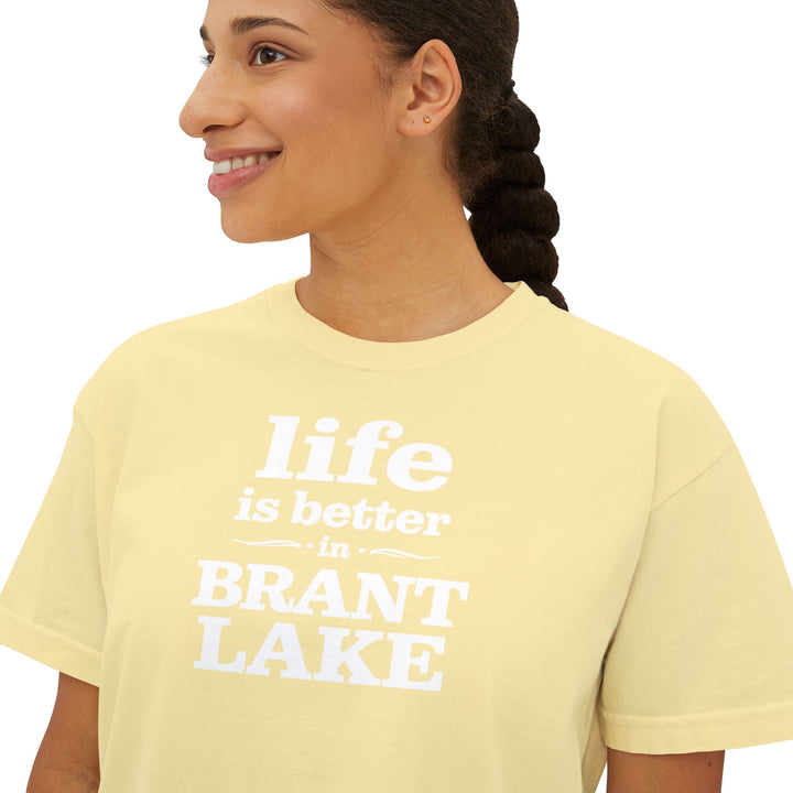 Life Is Better in Brant Lake Boxy Tee