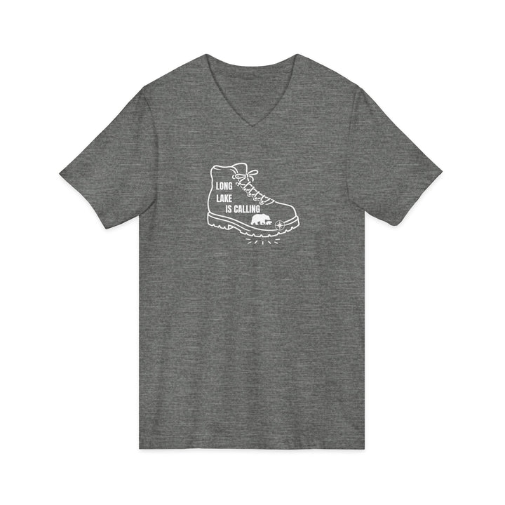 Long Lake is Calling Unisex V-Neck T-Shirt