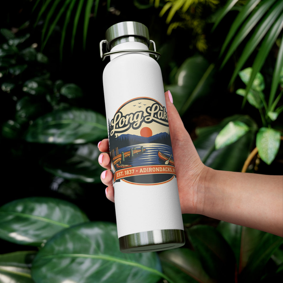 Long Lake Retro Sunset Stainless Water Bottle – 22oz Vacuum Insulated