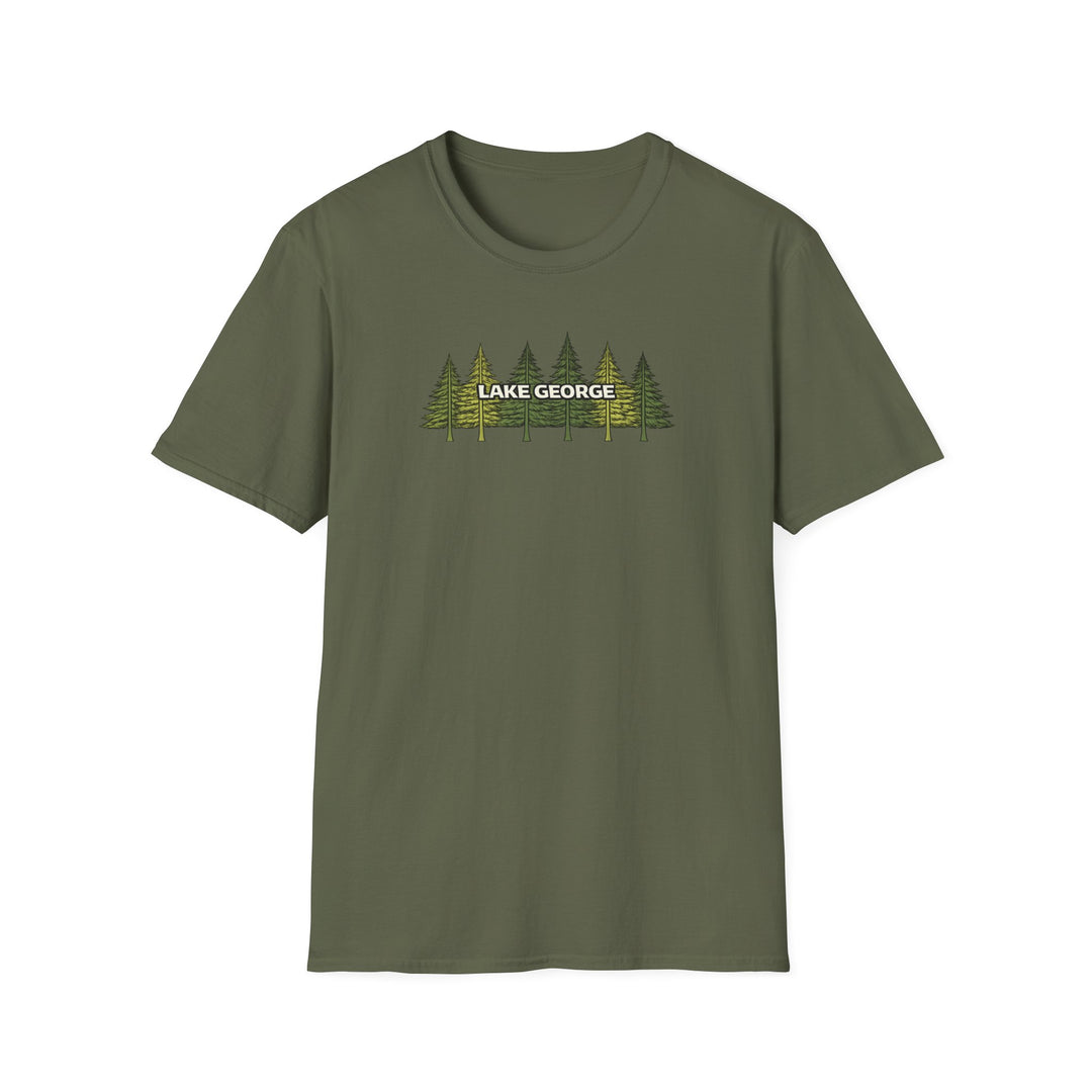 Lake George Unisex T-Shirt - Green Trees