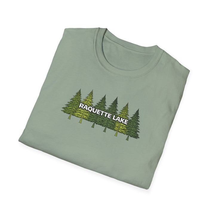 Raquette Lake Unisex T-Shirt - Pine Trees