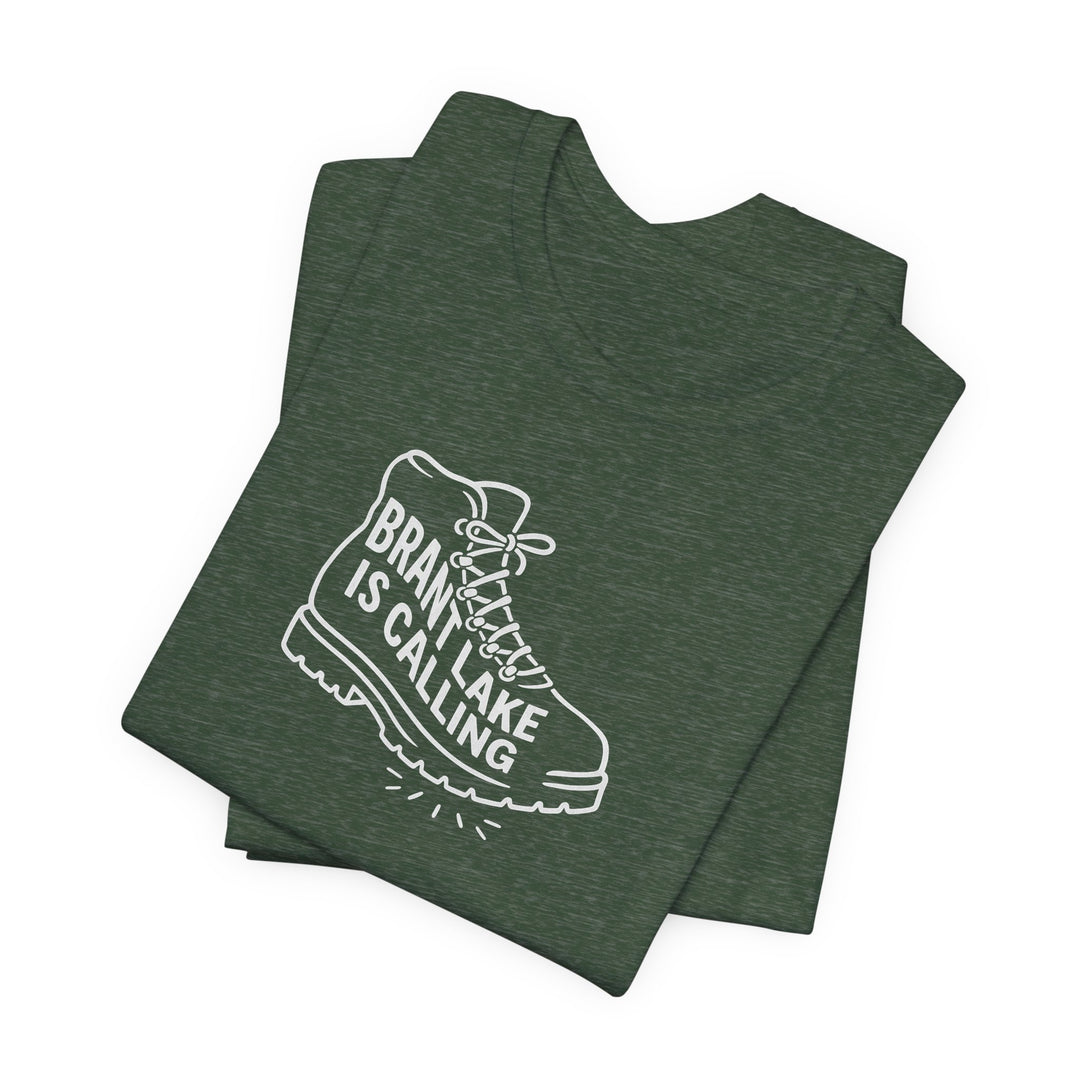 Brant Lake is Calling Hiking Boot Tee