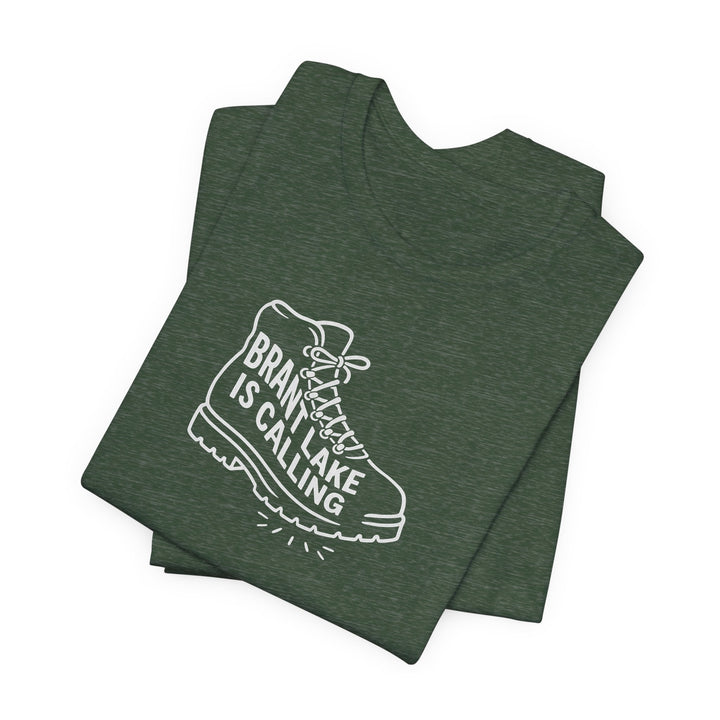Brant Lake is Calling Hiking Boot Tee