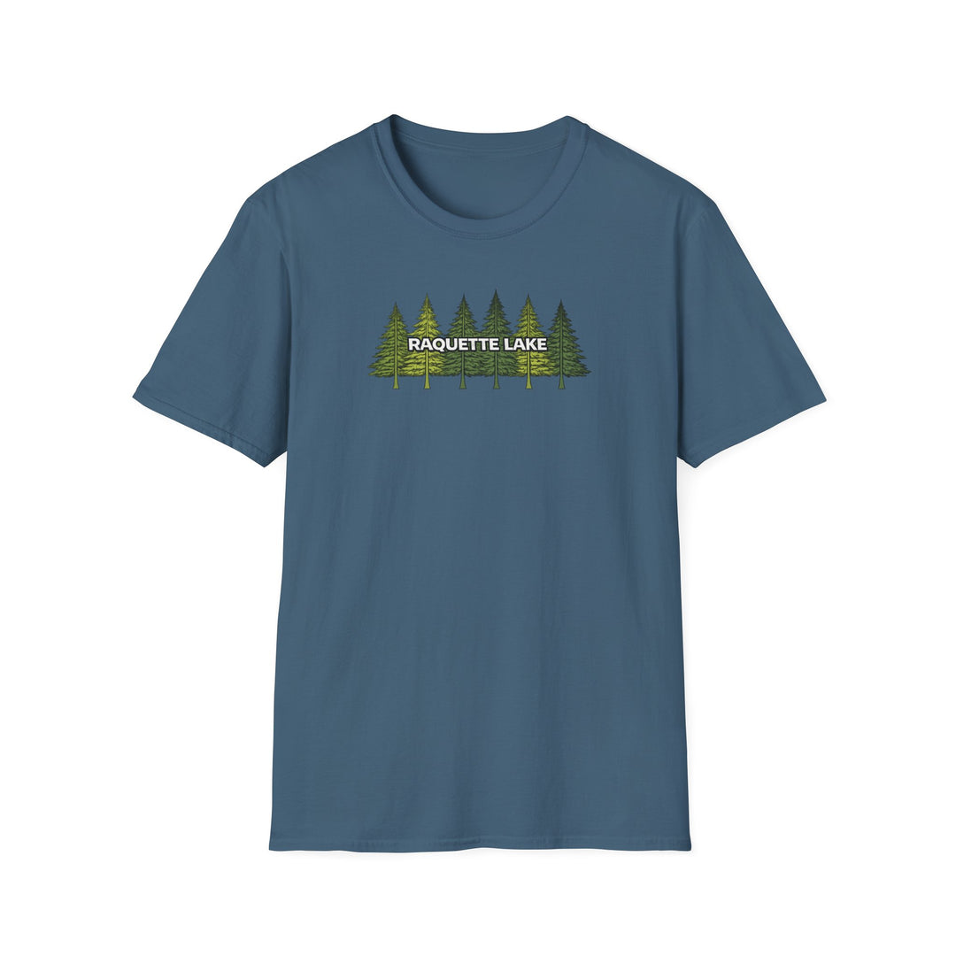 Raquette Lake Unisex T-Shirt - Pine Trees