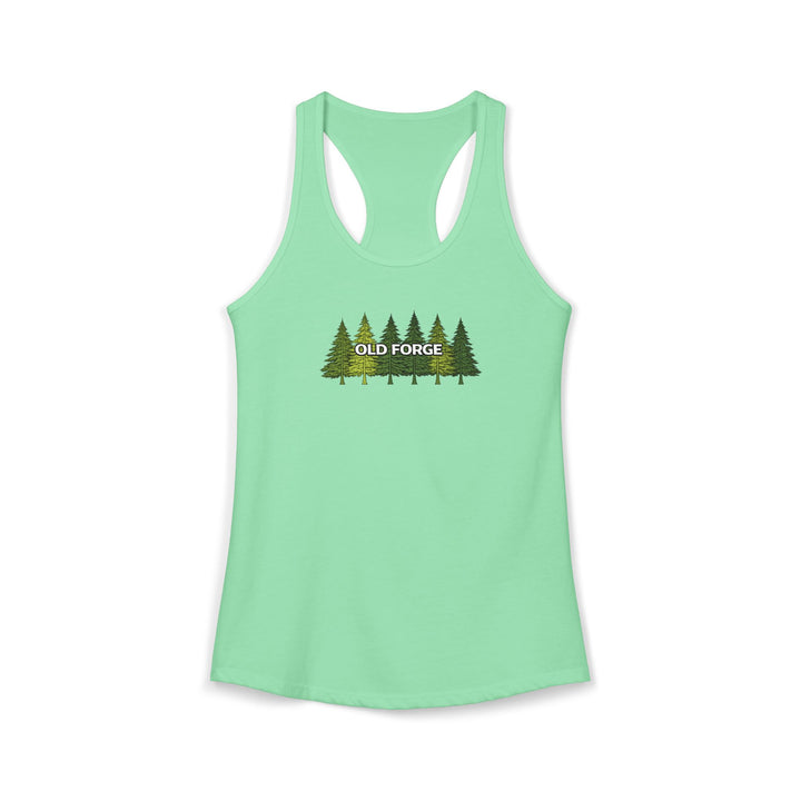 Old Forge Pine Trees Ladies Racerback