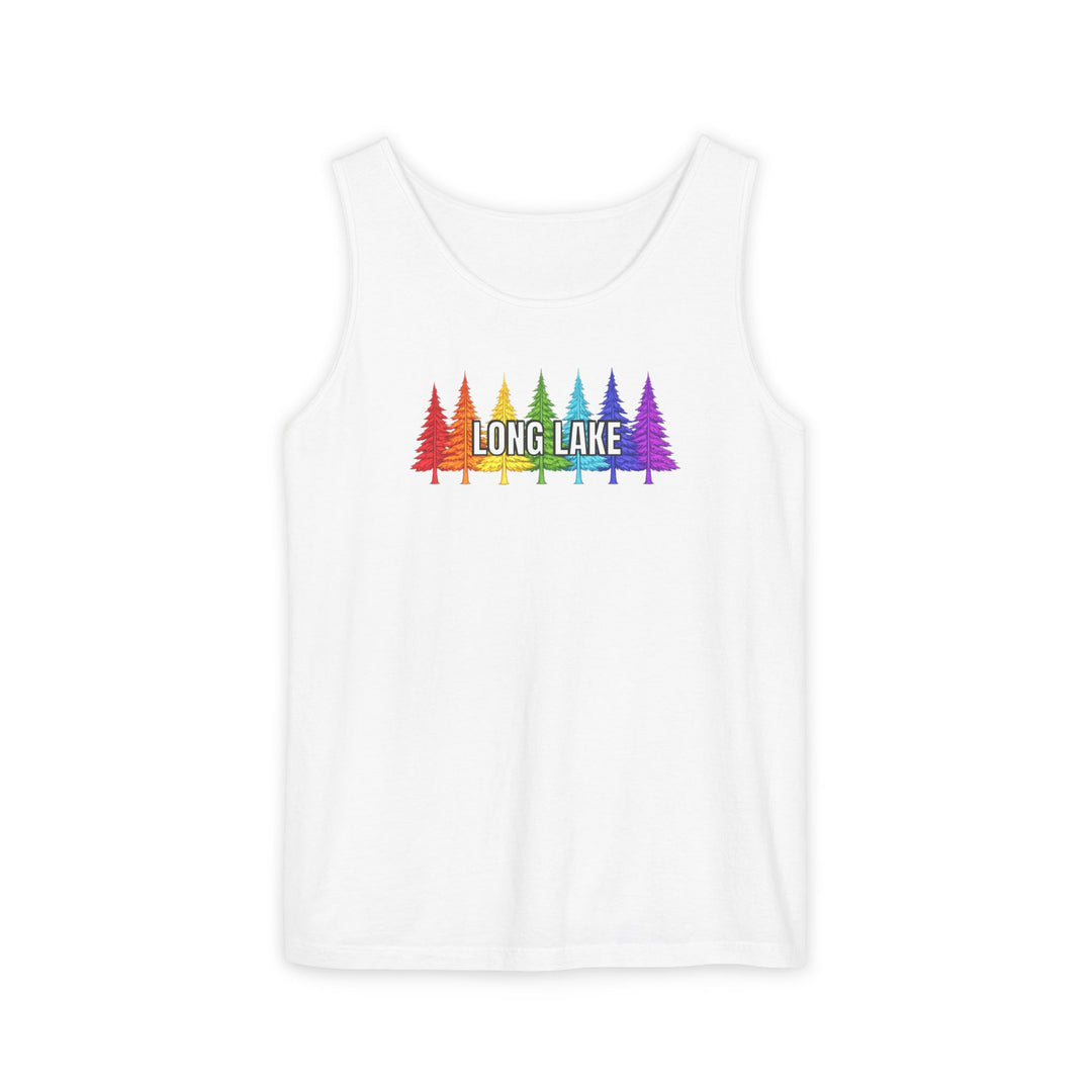 Long Lake Rainbow Trees Unisex Tank