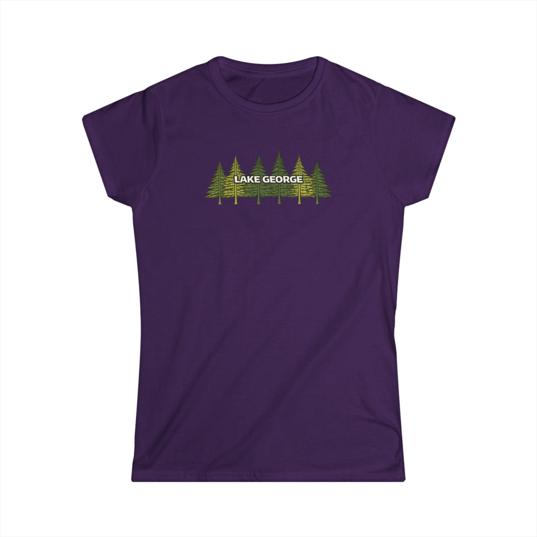 Lake George Ladies T-Shirt - Green Trees