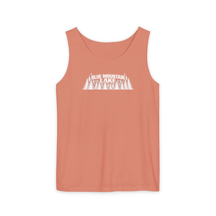 Blue Mountain Lake Trees Unisex Tank