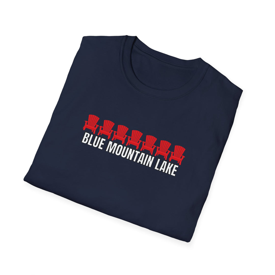Blue Mountain Lake ADK Chairs Unisex T-Shirt