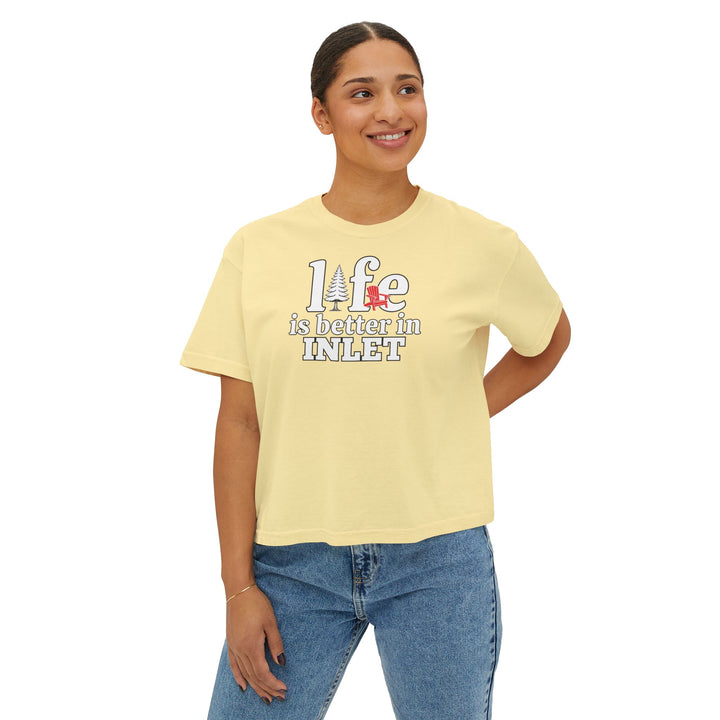 Life is Better in Inlet Ladies Boxy Tee