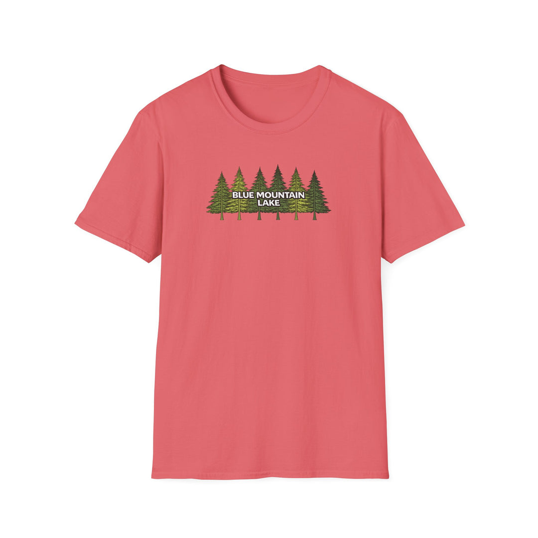 Blue Mountain Lake  Pine Trees Unisex T-Shirt