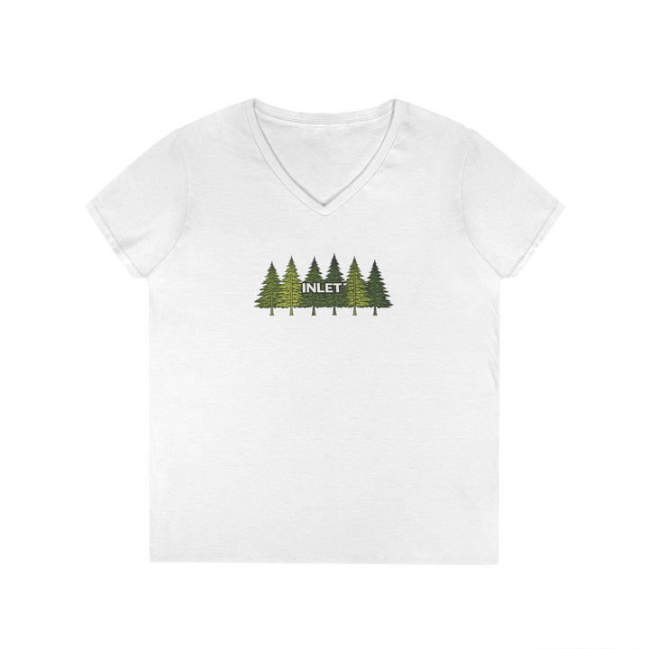 Inlet Ladies V-Neck T-Shirt - Pine Tree