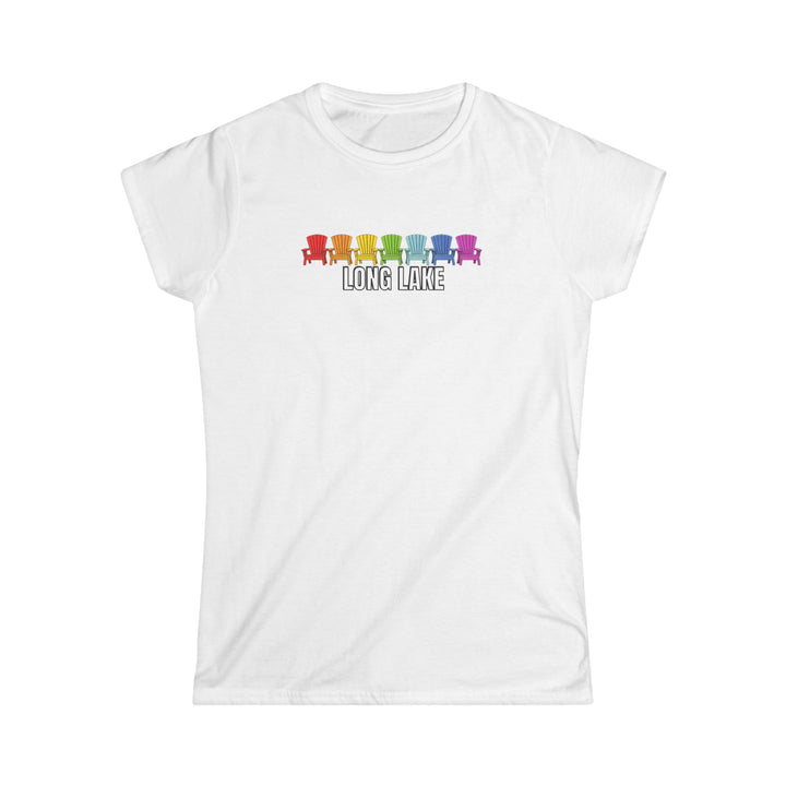 Long Lake Rainbow Chairs Ladies Tee
