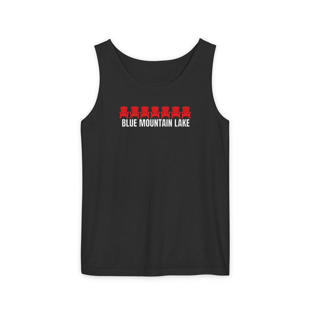 Blue Mountain Lake ADK Chairs Unisex Tank