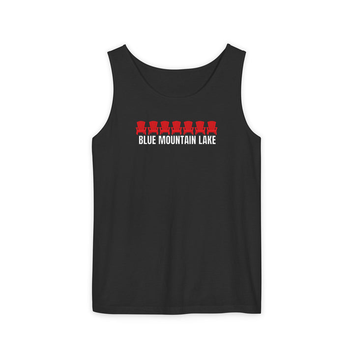 Blue Mountain Lake ADK Chairs Unisex Tank