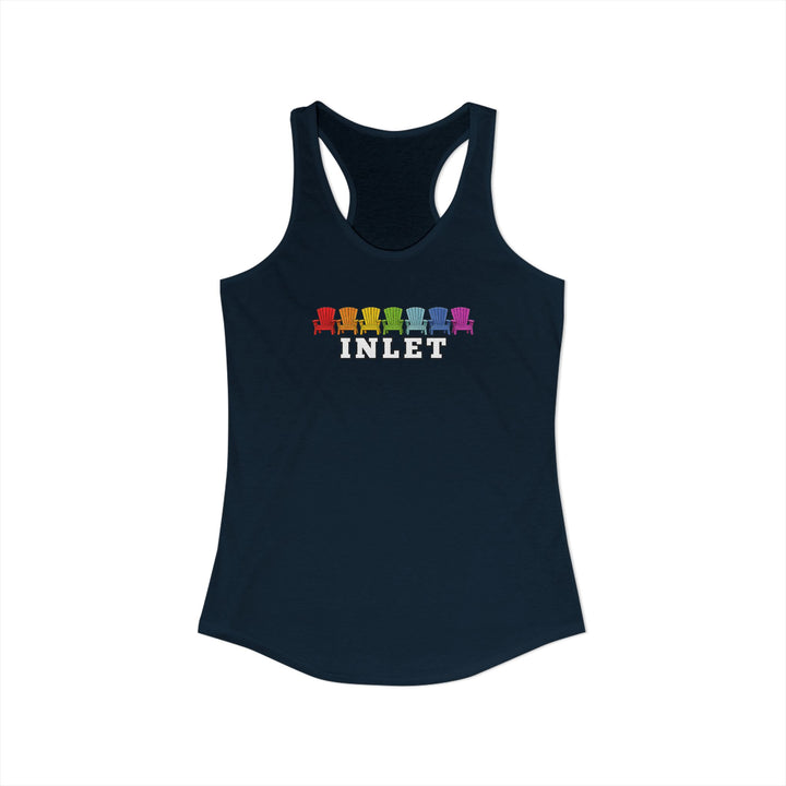 Inlet Ladies Racerback - Rainbow Chairs