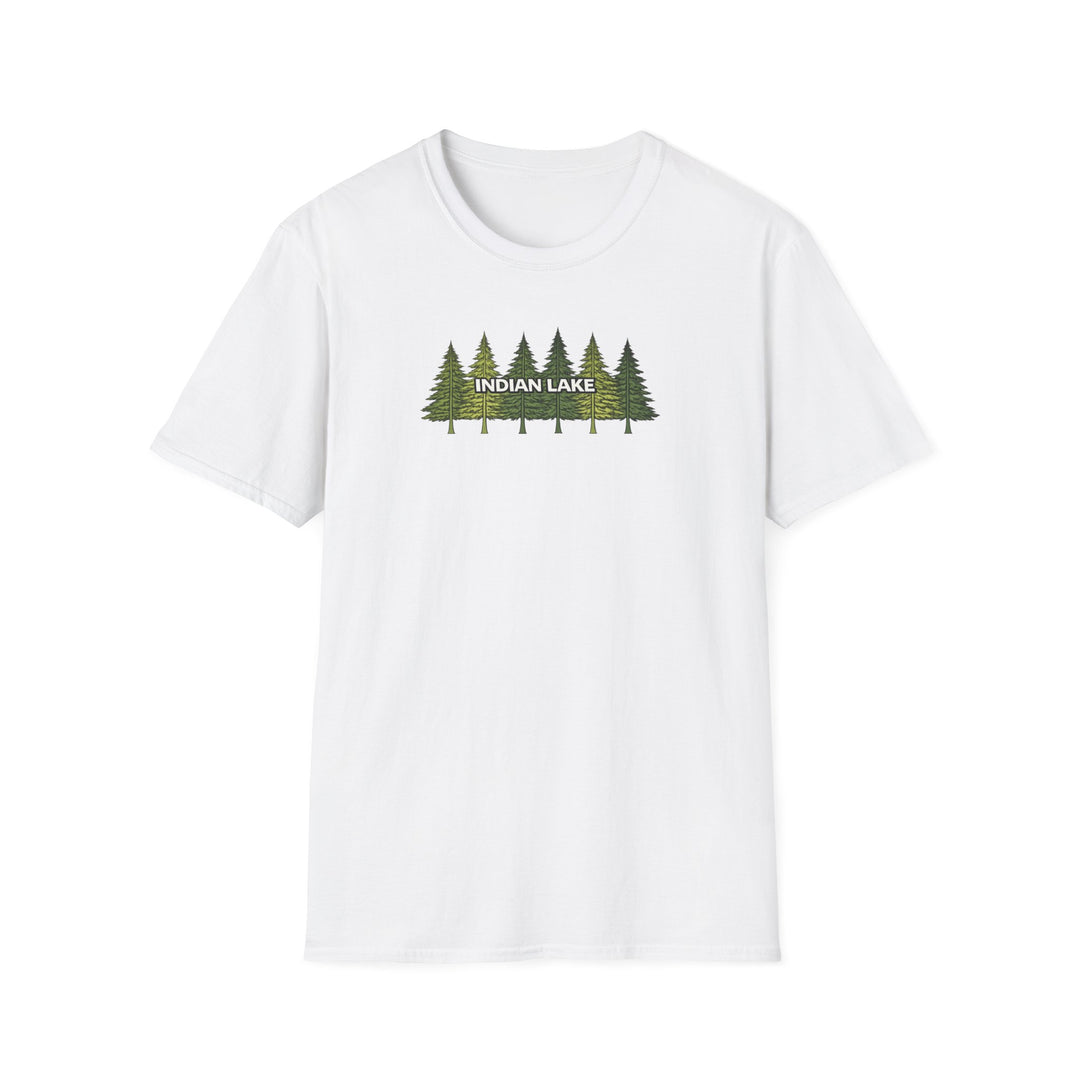 Indian Lake Unisex T-Shirt - Pine Trees