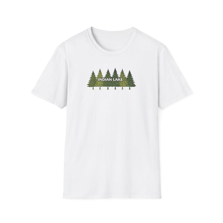 Indian Lake Unisex T-Shirt - Pine Trees