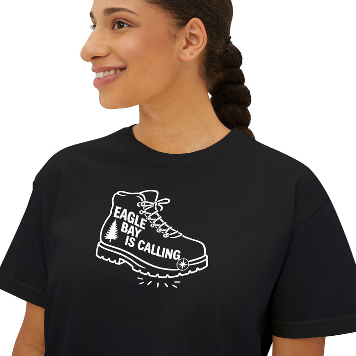Eagle Bay is Calling Ladies Boxy Tee