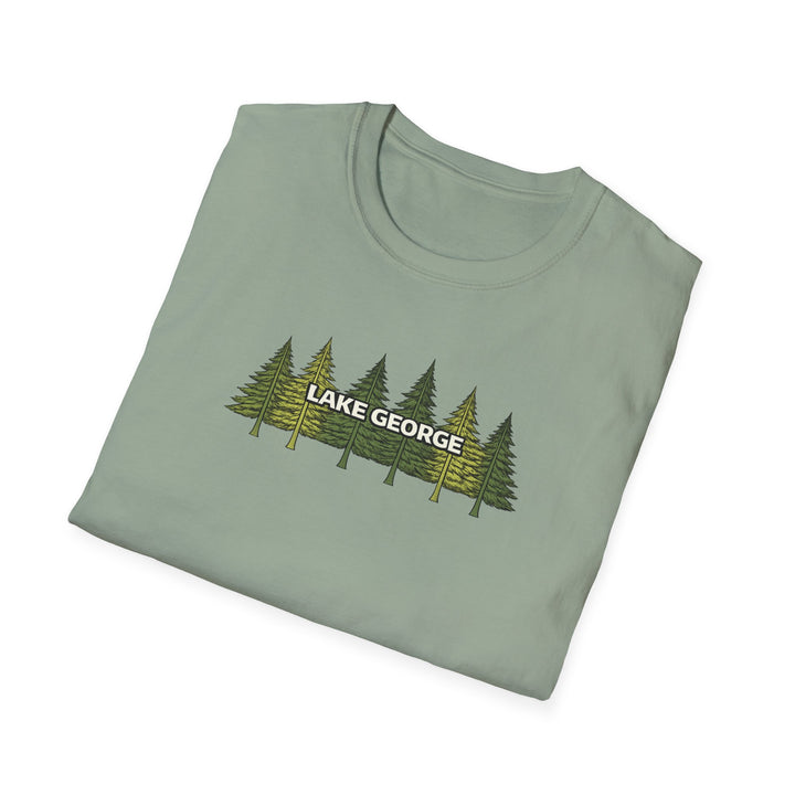 Lake George Unisex T-Shirt - Green Trees